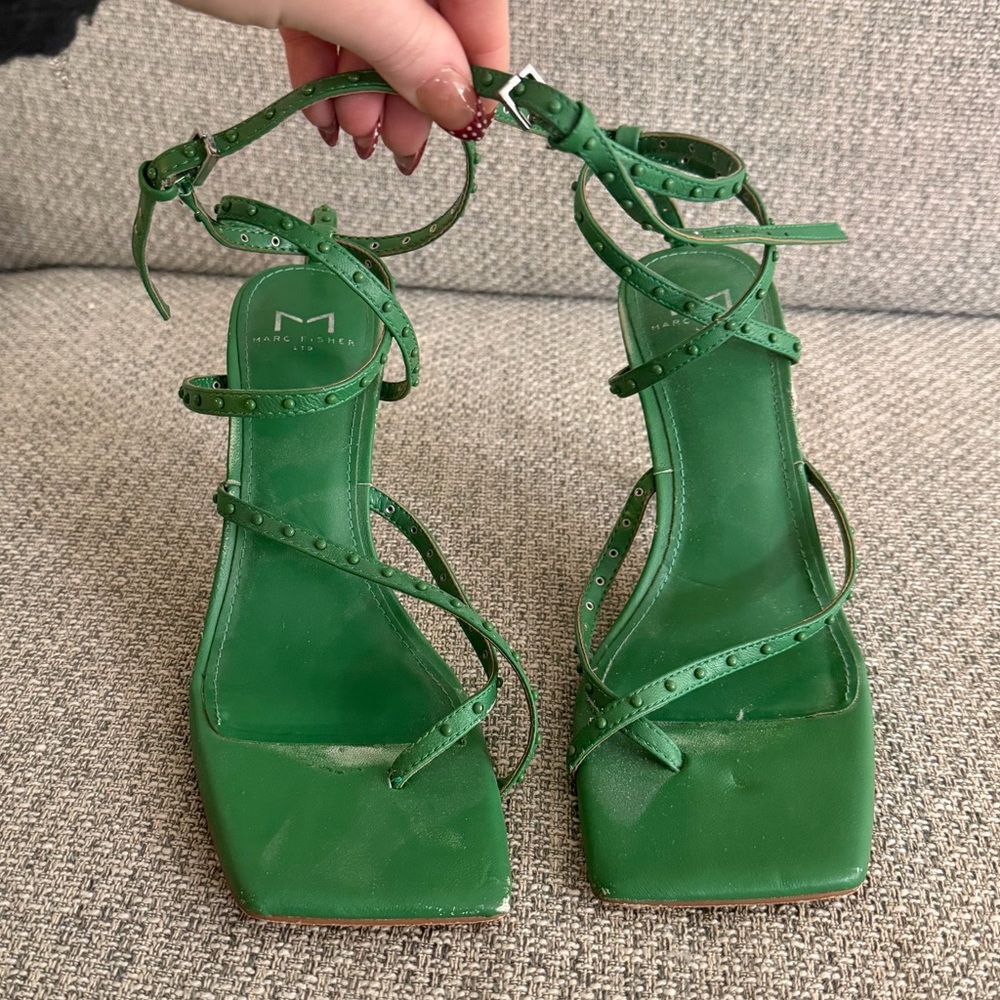 Marc Fisher Green “Dallin” Heels